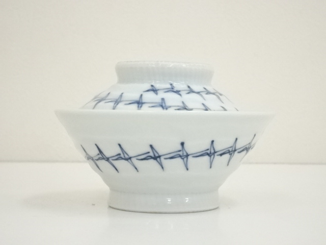 道具 ] - 道具 小川文斎造 光悦折鶴文蓋付飯茶碗5客（共箱） | ネット